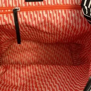 Stella & Dot Black and White Striped Lady Boss Backpack Stella And Dot Lady Boss Travel Bag Stella Dot Bags Stella  main image 2